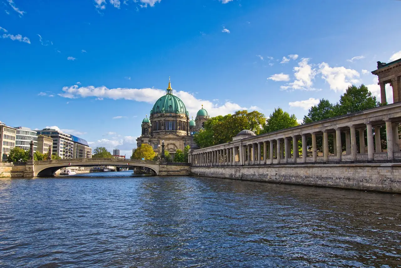 Berlin Cathedral by the Spree, beside the Museum Island colonnade